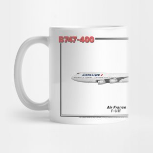 Boeing B747-400 - Air France (Art Print) Mug